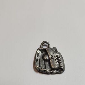 Pewter Tone Baseball Glove Charm Pendant